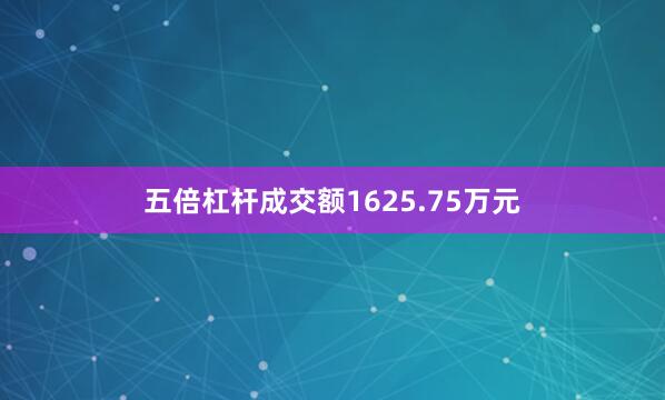 五倍杠杆成交额1625.75万元